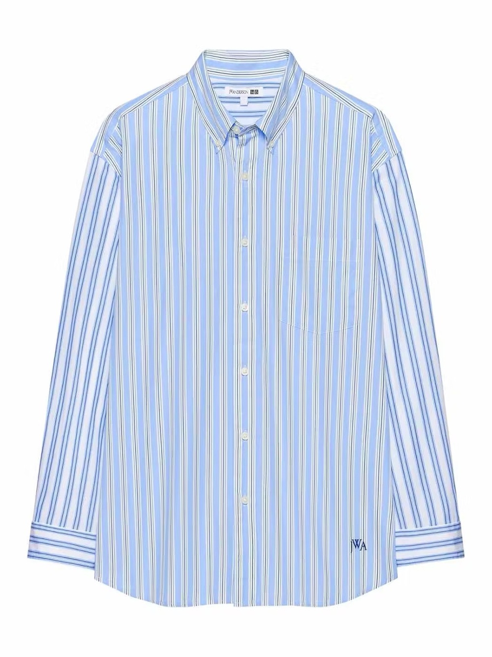JW ANDERSON for Uniqlo Light Blue Multi-Stripe Long-Sleeve Button Shirt